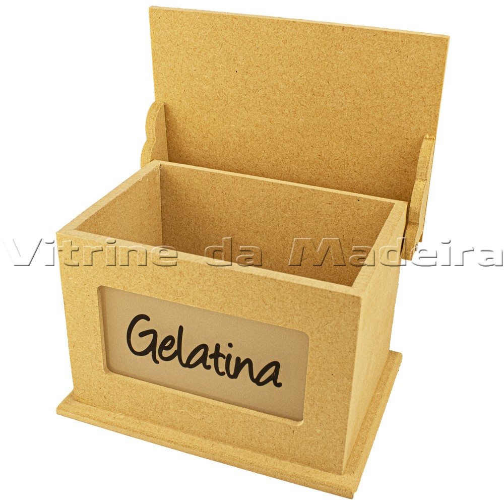 Caixa Gelatina Vidro Com Adesivo 17x13x12 C5