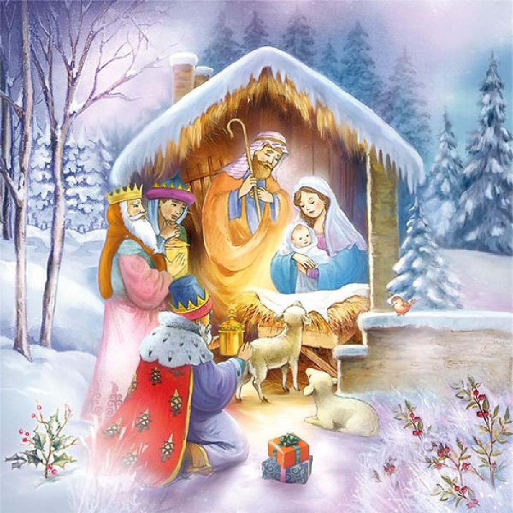 Guardanapo Nativity 33x33
