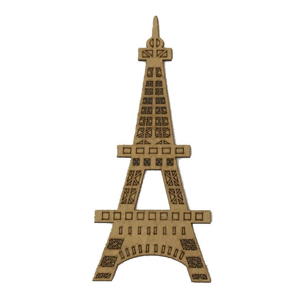 Aplique Laser Torre Eiffel Riscada Pequeno 5x13 Fm
