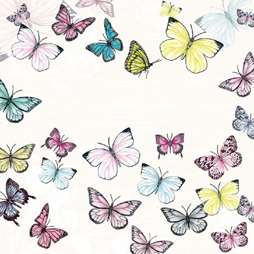 Guardanapo Butterfly White 33x33