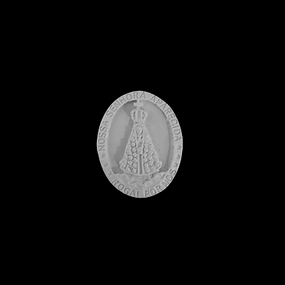 Resina Aplique Medalha Nossa Senhora Aparecida Com 2 Un. 4x3 Cm