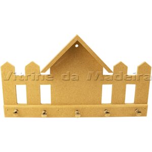 Porta Chaves Casa Com Cerca 29x15