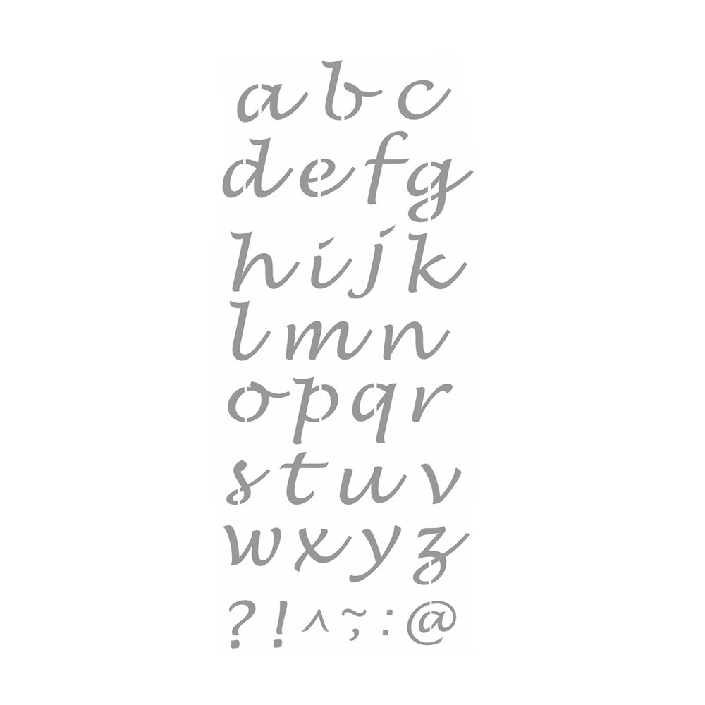 Stencil 17x42 Alfabeto Reto Maiusculo