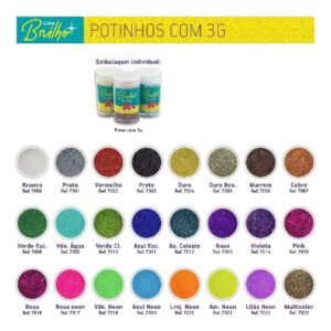 Glitter Multicolor Pote Com 3 Gramas